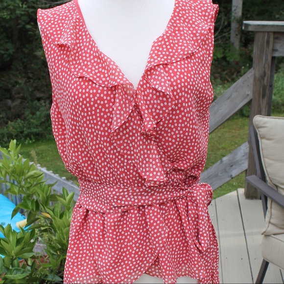 Max Studio Wrap Top Blouse - Picture 6 of 8